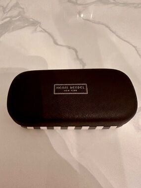 Henri Bendel New York Centennial Stripe Hard Eyeglass Sunglasses Case